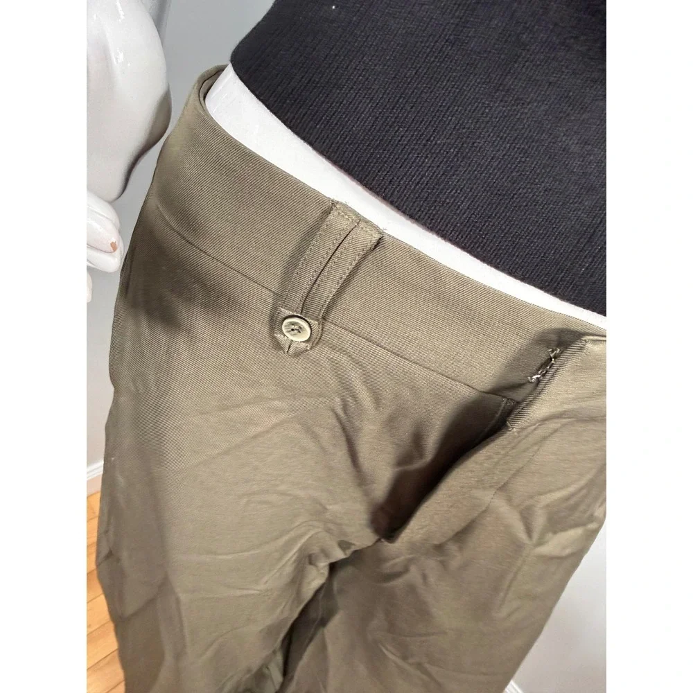 Commense Wide Leg Pleated ArmyGreen Trousers High Waist Palazzo Pants size S - Picture 9 of 15